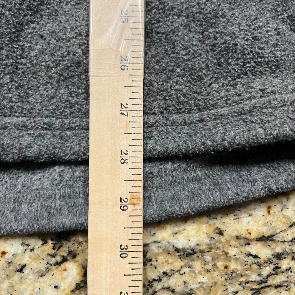 The North Face Mens XL Full Zip Fleece Jacket Gray Black Heavyweight Mock Neck